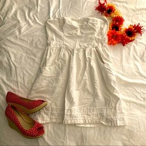 Mossimo | Strapless White Sundress with Pockets